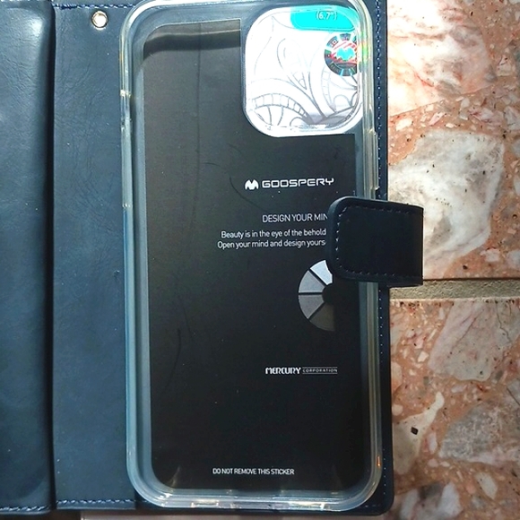 NWT iPhone 12 Diary/Wallet Case Navy - Picture 4 of 12